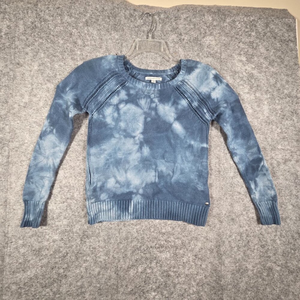American Eagle Knit Sweater Long Sleeve Pullover Blue Women's Size XS Coastal
